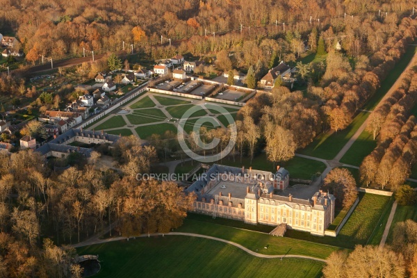 Château de Chamarande vue du ciel