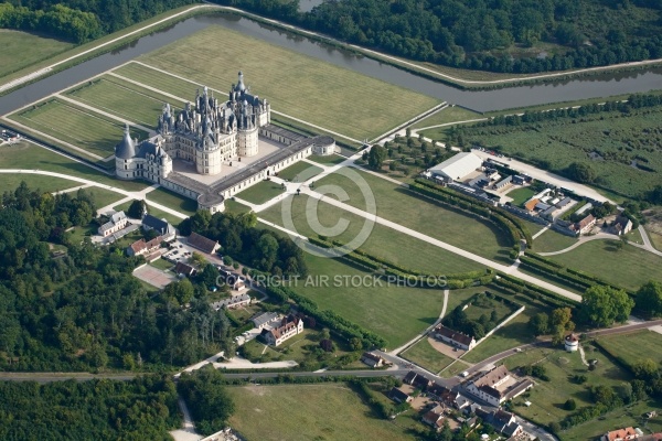 Château de Chambord vu du ciel, 41250