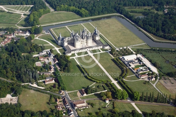 Château de Chambord vu du ciel, 41250