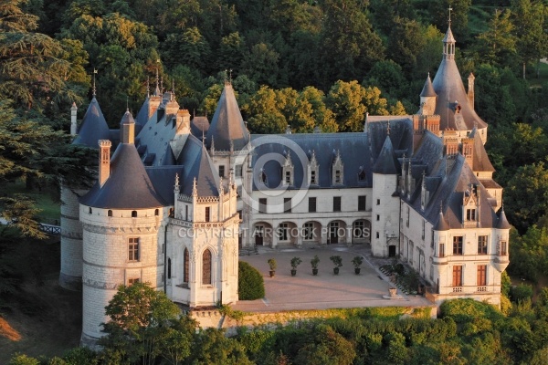 Château de Chaumont sur Loire vue du ciel