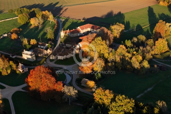 Château de Courson vue du ciel