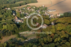 Château de Saudreville  vue du ciel