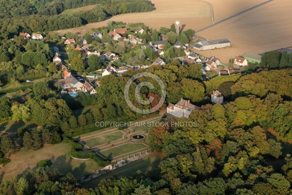 Château de Saudreville  vue du ciel