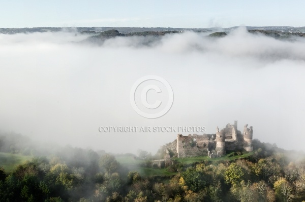 Château Rocher vue du ciel en paramoteur