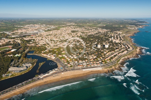 Château-d Olonne, les sables vue du ciel