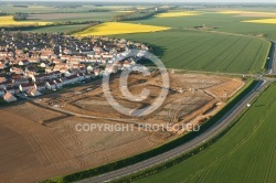 Construction lotissement Ablis vue du ciel