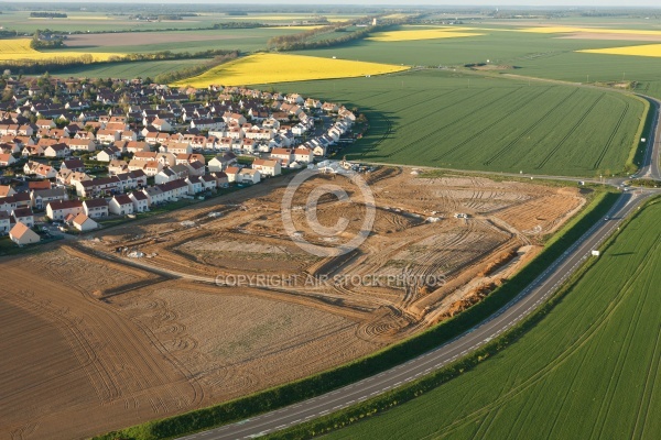 Construction lotissement Ablis vue du ciel