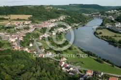 Contz-les-Bains , la Moselle vue du ciel 57