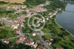 Contz-les-Bains , la Moselle vue du ciel 57 Contz-les-Bains , la Moselle vue du ciel 57