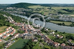 Contz-les-Bains , la Moselle vue du ciel 57