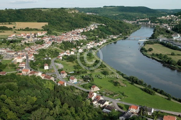 Contz-les-Bains , la Moselle vue du ciel 57