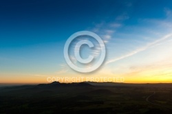 coucher de soleil en Auvergne