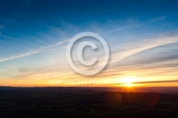 coucher de soleil en Auvergne