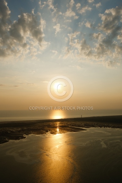 Coucher de soleil vue du ciel anse de la Palmyre