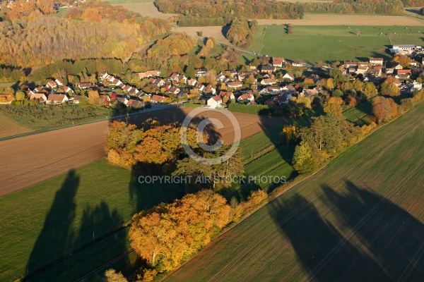 Courson-Monteloup la Roncière vue du ciel