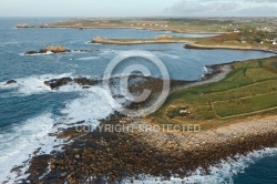 CÃ´te de Landunvez, Bretagne FinistÃ¨re vue du ciel