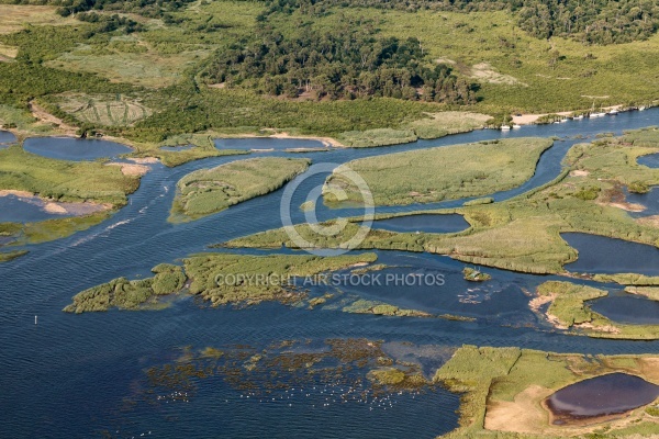 Delta de Leyre Biganos vue du ciel