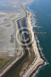 Digues Salins de Giraud vue du ciel