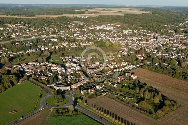 Dourdan  vue du ciel