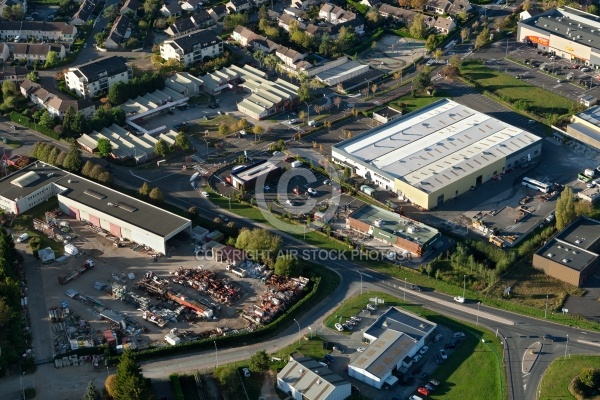 Dourdan zone industrielle vue du ciel