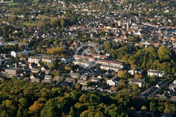 Dourdan île-de-France vue du ciel