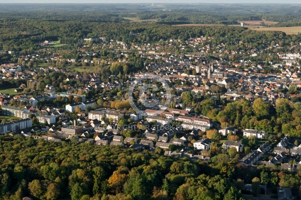 Dourdan île-de-France vue du ciel