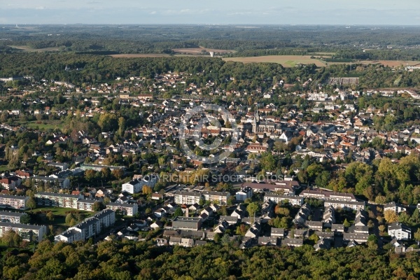 Dourdan île-de-France vue du ciel