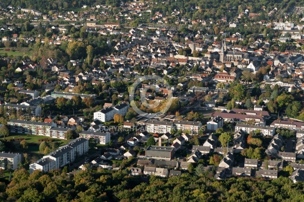 Dourdan île-de-France vue du ciel