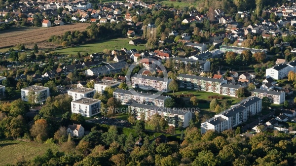 Dourdan île-de-France vue du ciel