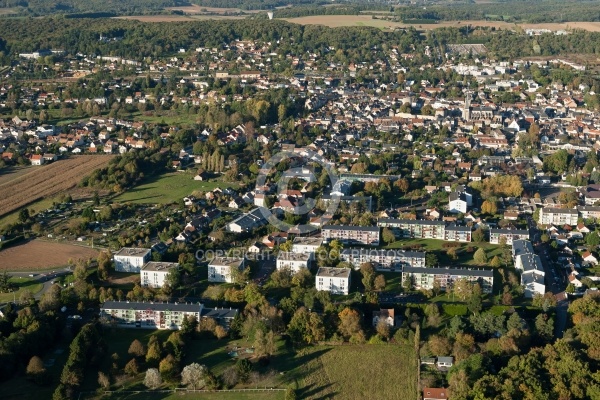 Dourdan île-de-France vue du ciel