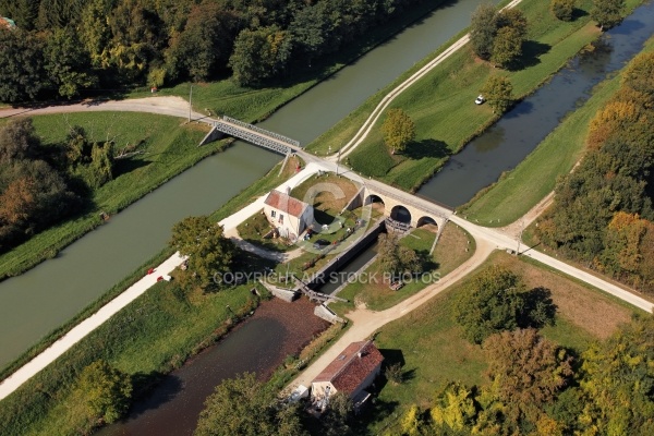 Ecluse de la Folie vue du ciel