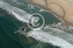 Epave vue du ciel grande Plage d Oléron