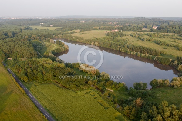 Etang de Saint-Maurice-Montcouronne vue du ciel