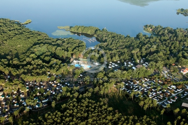 Etang de Soustons vue du ciel