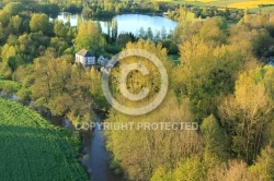 Etangs de Chandelles vu du ciel, 28210 Coulombs