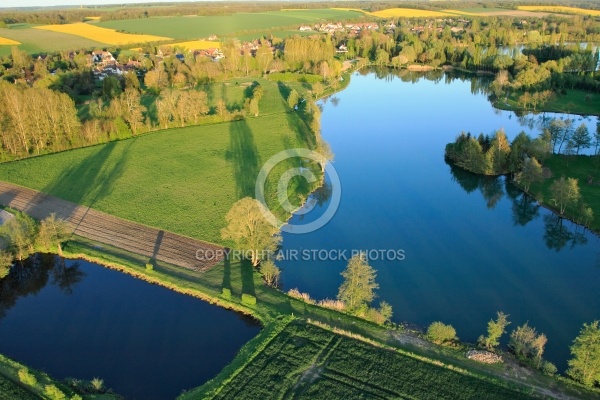 Etangs de Chandelles vu du ciel, 28210 Coulombs