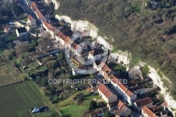 Falaise calcaire et caves de Mousseaux sur seine 78437, Yvelines