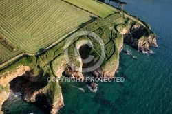 Falaises de Lanévry vue du ciel , Kerlaz, Finistère