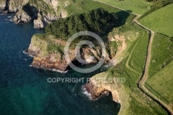 Falaises de Lanévry vue du ciel , Kerlaz, Finistère