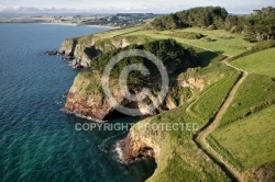 Falaises de Lanévry vue du ciel , Kerlaz, Finistère