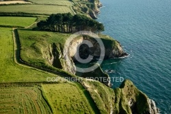 Falaises de Lanévry vue du ciel , Kerlaz, Finistère