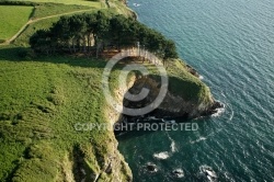 Falaises de Lanévry vue du ciel , Kerlaz, Finistère