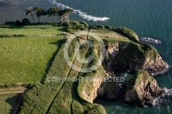 Falaises de Lanévry vue du ciel , Kerlaz, Finistère