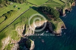 Falaises de Lanévry vue du ciel , Kerlaz, Finistère