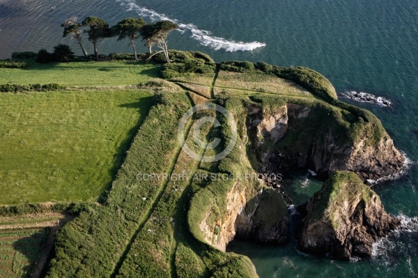 Falaises de Lanévry vue du ciel , Kerlaz, Finistère