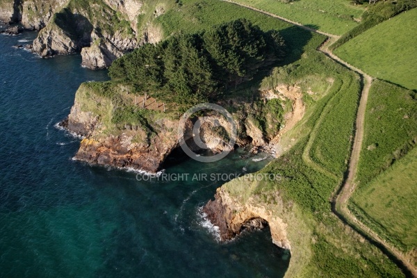 Falaises de Lanévry vue du ciel , Kerlaz, Finistère