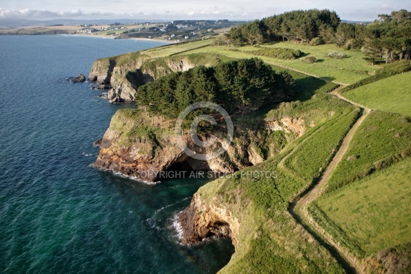 Falaises de Lanévry vue du ciel , Kerlaz, Finistère