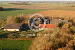 Ferme agricole , Ablis vue du ciel