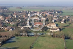 Fontenay-Mauvoisin vu du ,ciel , Yvelines, 78200