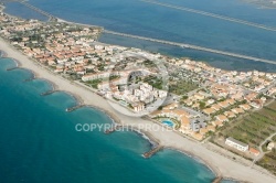 Frontignan plage vu du ciel